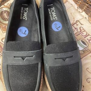 TOMS Black Men's Slip-On Loafers